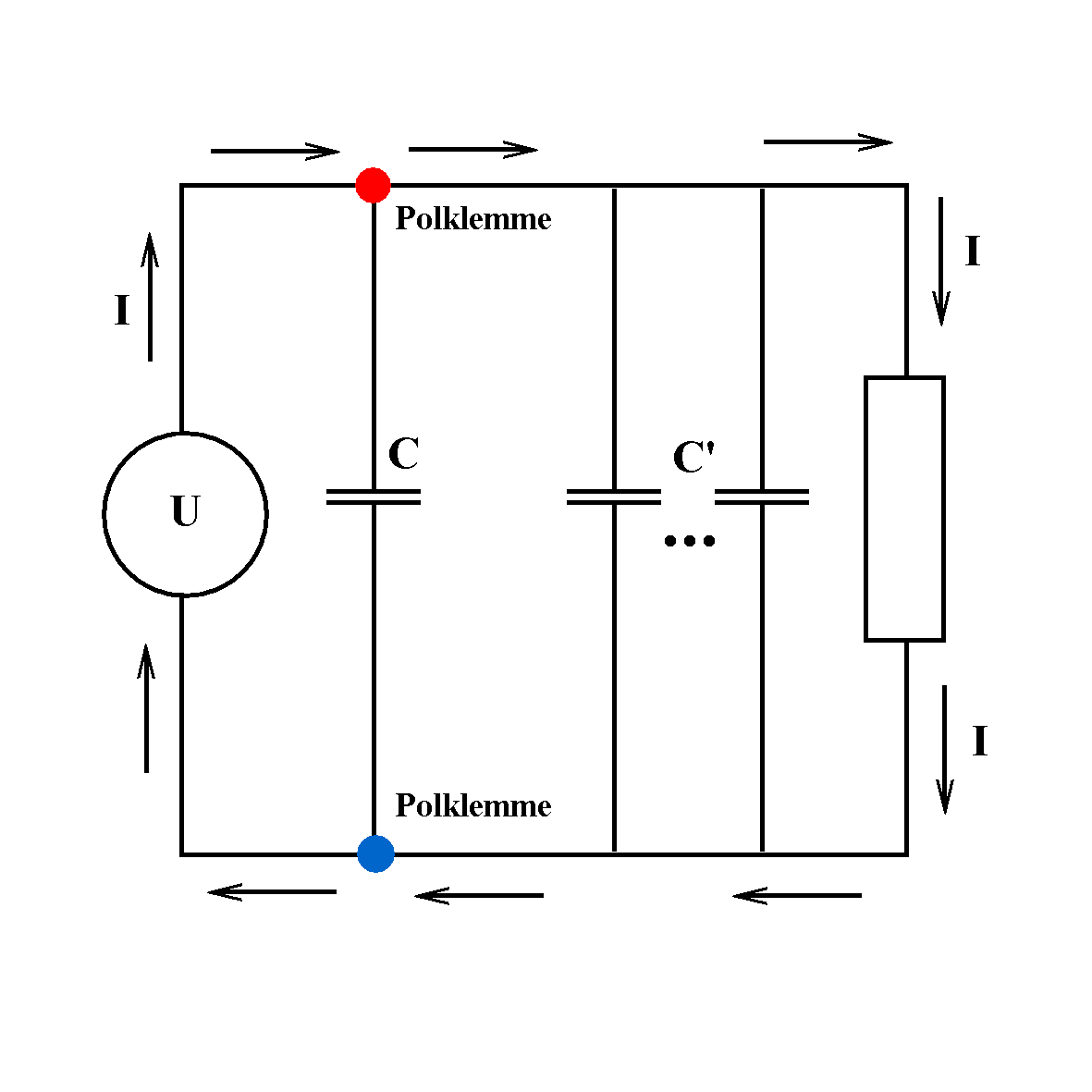 Ersatzschaltbild mit Oberflchenladungen